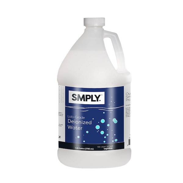 SMPLY. Deionized Water - Demineralized and Lab Grade - 1 Gallon
